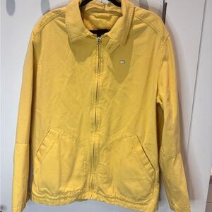 Lacoste Men’s Yellow full-zip Canvas Harrington Jacket